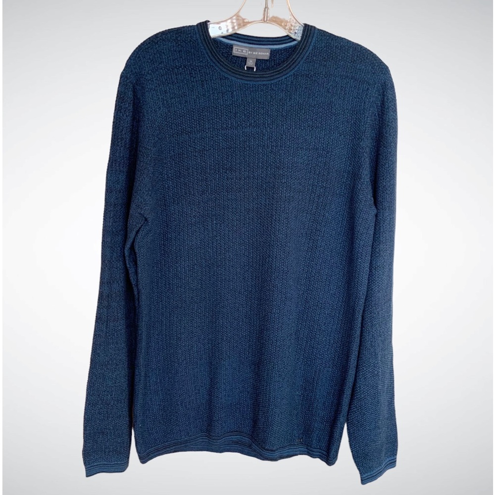 NWT Ike Behar Men’s 100% Cotton Navy Pullover Sweater